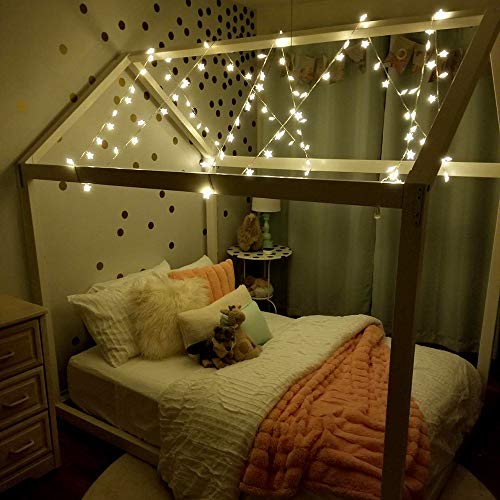 Star String Lights 50 LED 18 FT Twinkle Lights Novelty Light Night Light for Kids Bedroom Waterproof Extendable for Indoor Outdoor Wedding Party Christmas Tree New Year, Garden Decoration (Battery) | The Storepaperoomates Retail Market - Fast Affordable Shopping
