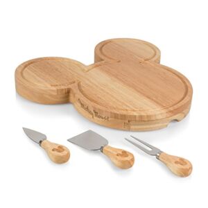 Toscana – a Picnic Time brand Disney Mickey Mouse Cheese Board and Knife Set, One Size, Wood