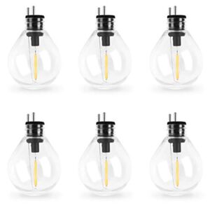 6 Pack G40 LED Globe Plastic Bulbs, Replacment Bulbs for Shineled LED Outdoor String Lights