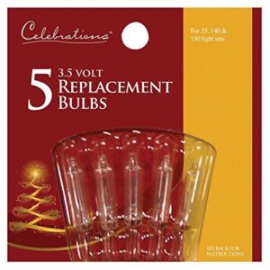CELEBRATIONS, Clear 1265-2-71 Mini Replacement Bulbs, 3.5 Volt