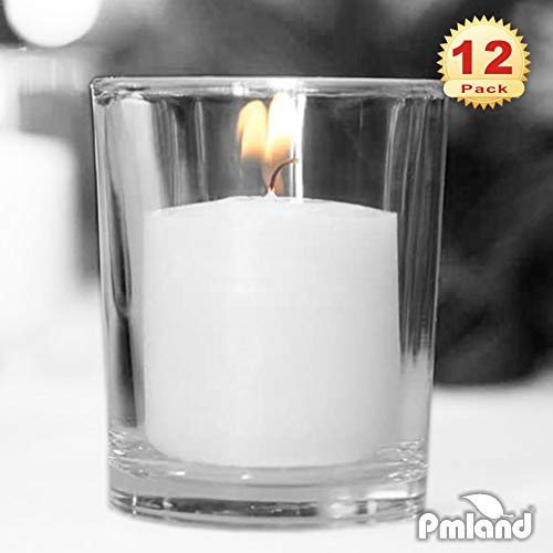 PMLAND Clear Glass Votive Candle Tealight Holders – Bulk Pack of 12 | The Storepaperoomates Retail Market - Fast Affordable Shopping