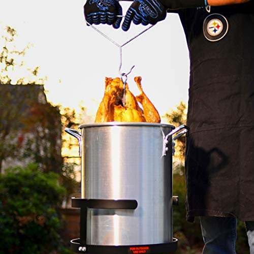 Barton Deluxe 30 QT Aluminum Turkey Deep Fryer Pot Boiling Lid Seafood Cajun Gas Stove Burner Stand Injector Thermometer 37,000 BTU | The Storepaperoomates Retail Market - Fast Affordable Shopping