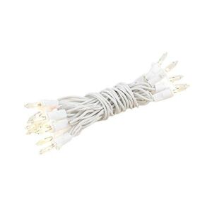 Novelty Lights 20 Light Clear Christmas Craft Mini Light Set, Non-Connectable, White Wire, 8′ Long