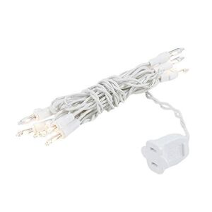 Novelty Lights 10 Light Clear Christmas Craft Mini Light Set, White Wire, 4′ Long