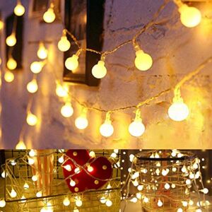 Christmas Lights for Bedroom, Globe String Lights 19.6 ft 40 LED Fairy Lights Battery Operated for Garden Wedding Party Decor Indoor Outdoor Ball String Lights, Warm White