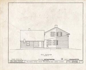 Historic Pictoric : Blueprint HABS Ohio,47-Hunt.V,2- (Sheet 5 of 8) – Captain Tracey House, Ashland-Overlin & Bursley Roads, Huntington, Lorain County, OH 30in x 24in