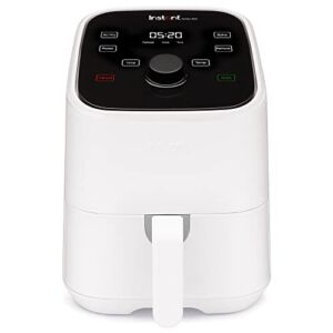 Instant Vortex 4-in-1, 2-QT Mini Air Fryer Oven Combo, From the Makers of Instant Pot with Customizable Smart Cooking Programs, Nonstick and Dishwasher-Safe Basket, App with over 100 Recipes, White