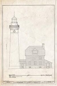 Historic Pictoric : Blueprint HABS WIS,2-LPOIT.V,4A- (Sheet 5 of 10) – Outer Island Light Station, Lighthouse & Keeper’s Quarters, La Pointe, Ashland County, WI 24in x 36in