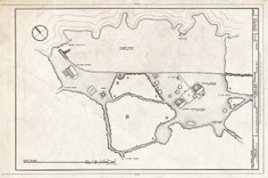 Historic Pictoric : Blueprint HABS WIS,2-LPOIT.V,1- (Sheet 1 of 1) – Devil’s Island Light Station, La Pointe, Ashland County, WI 36in x 24in