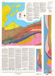 Historic Pictoric Map : Bedrock geologic map of The Ashland and The Northern Part of The Ironwood 30′ X 60′ quadrangles, Wisconsin, and Michigan, 1996 Cartography Wall Art : 24in x 30in