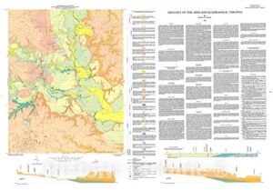 Historic Pictoric Map : Geology of The Ashland Quadrangle, Virginia, 1986 Cartography Wall Art : 36in x 24in