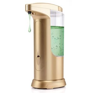 Automatic Soap Dispenser Touchless Sensor – Electric Battery Liquid Soap Dispenser Hand Free with Adjustable Volume Switches for Kitchen Bathroom Countertop Shower Hotel