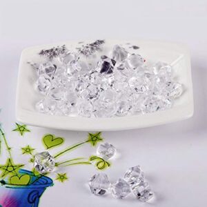 PowerTRC 3 Pound Bag of Clear Acrylic Display Ice Rock Cubes 3 Lbs Bag for Wedding Table and Party Decoration