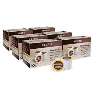 Keurig Rinse Pods, Reduces Flavor Carry Over, Compatible with Keurig Classic/1.0 & 2.0 K-Cup Pod Coffee Makers, 10 Count (Pack of 6)