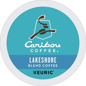 Caribou Coffee Lakeshore Blend, Single-Serve Keurig K-Cup Pods, Medium Roast Coffee, 72 Count