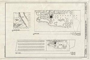 Historic Pictoric : Blueprint HABS LA,3-GEIM.V,1- (Sheet 2 of 9) – Ashland Belle Helene Plantation, Highway 75, Geismar, Ascension Parish, LA 36in x 24in