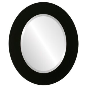 Oval Beveled Wall Mirror for Home Decor – Ashland Style – Matte Black – 35×45 Outside Dimensions