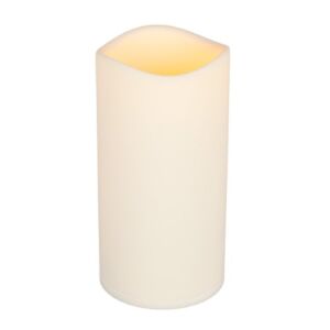 Everlasting Glow LED Indoor/Outdoor Candle, Timer, Bisque, 4.5″ x 9″