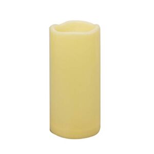1 Pack Waterproof Outdoor Flameless Candle with Timer 3” x 7” Battery Operated Electric LED Pillar Candle for Gift Home Décor Party Wedding Supplies Garden Halloween Christmas Decoration