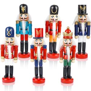 OurWarm Nutcracker Christmas Decorations 6Pcs Christmas Nutcrackers Ornaments, Nutcracker Figures for Christmas Tree Ornaments Birthday Gift Home Party Xmas Decorations