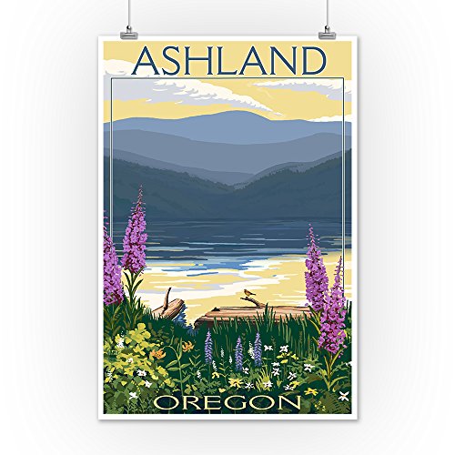 Lantern Press Ashland, Oregon, Lake and Mountain (12×18 Wall Art Poster, Room Decor) | The Storepaperoomates Retail Market - Fast Affordable Shopping
