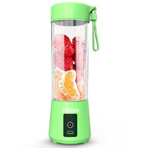 Portable Blender, Portable Blender for Shakes and Smoothies with USB Rechargeable, 6-Point Stainless Steel Blades for Gym,Office,Traveling.