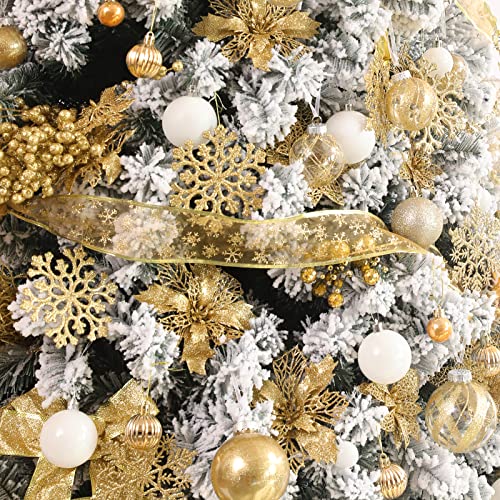 Clear Christmas Ball Ornaments,24ct Shatterproof Plastic Decorative Christmas Ornaments Hanging Xmas Tree Baubles Set with Stuffed Delicate Glittering Decorations for Holiday Party Home Decor(Gold) | The Storepaperoomates Retail Market - Fast Affordable Shopping