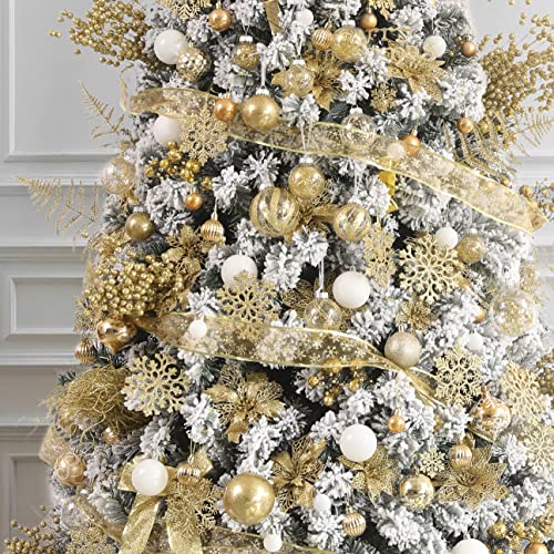 Clear Christmas Ball Ornaments,24ct Shatterproof Plastic Decorative Christmas Ornaments Hanging Xmas Tree Baubles Set with Stuffed Delicate Glittering Decorations for Holiday Party Home Decor(Gold) | The Storepaperoomates Retail Market - Fast Affordable Shopping