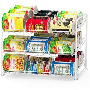 SimpleHouseware Stackable Can Rack Organizer, White