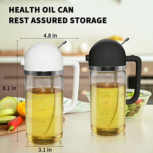 CXINYI 17oz Oil Sprayer for Cooking – 2 in 1 Olive Oil Sprayer and Oil Dispenser – 500ml Oil Spray Bottle with Pourer for Cooking, Kitchen, Salad, Barbecue (Black Pro) | The Storepaperoomates Retail Market - Fast Affordable Shopping