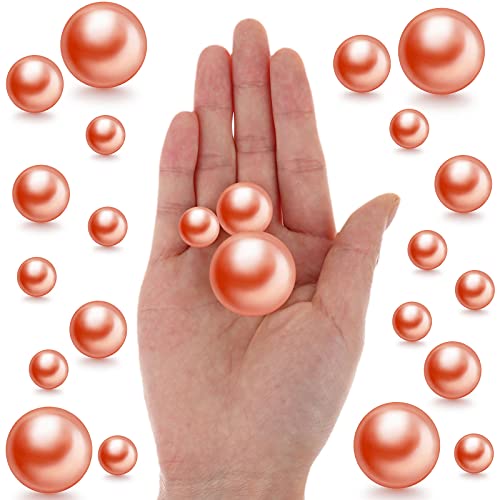 Hicarer 120 Pieces Pearl for Vase Filler Pearls Bead for Vase Makeup Beads for Brushes Holder Assorted Round Faux Pearl Beads for Home Wedding Decor, 14/20/ 30 mm (Rose Gold) | The Storepaperoomates Retail Market - Fast Affordable Shopping