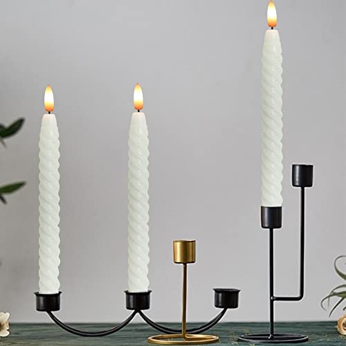 Lasumora Christmas Flameless Taper Candles Flickering with 10-Key Remote, Battery Operated 3D Wick LED Spiral Window Candles 6 Pack Real Wax Wedding Home Birthday Christmas Decor(0.78 X 9.8 Inchs) | The Storepaperoomates Retail Market - Fast Affordable Shopping