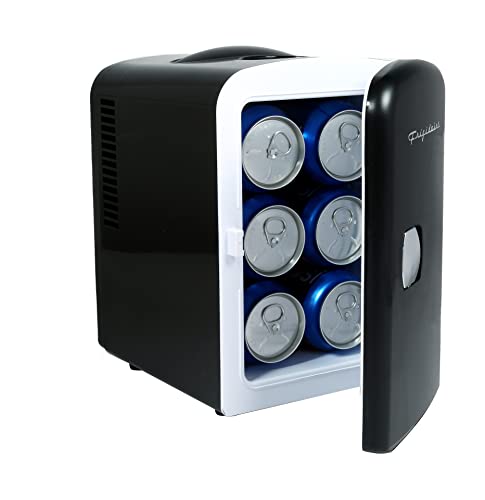Frigidaire Mini Portable Compact Personal Fridge Cooler, 4 Liter Capacity Chills Six 12 oz Cans, 100% Freon-Free & Eco Friendly, Includes Plugs for Home Outlet & 12V Car Charger – Black | The Storepaperoomates Retail Market - Fast Affordable Shopping