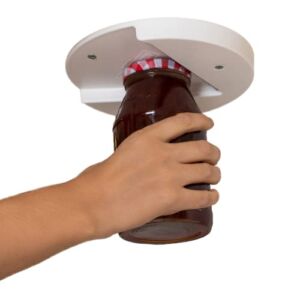 The Grip Jar Opener | Original Under Cabinet Jar Lid & Bottle Opener, Made in USA – Effortless Jar Opener for Weak Hands & Seniors with Arthritis – Open Any Size Jar & Can – Kitchen Gadgets Must Have