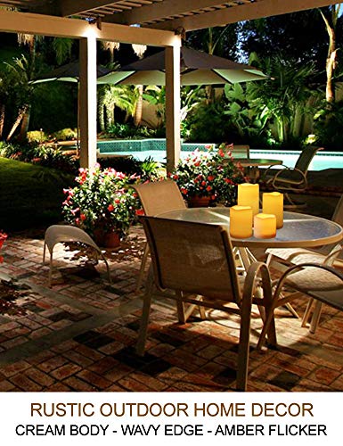 HOME MOST Set of 4 Outdoor LED Pillar Candles with Remote Timer Battery Operated – Outside Waterproof Outdoor Candles with Timer 3×3 3×4 3×5 3×6 – Unscented Flickering Flameless Pillar Candles Outdoor | The Storepaperoomates Retail Market - Fast Affordable Shopping