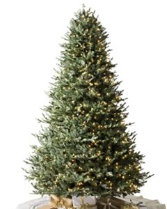 Balsam Hill 7.5ft Premium Pre-Lit Artificial Christmas Tree ‘Most Realistic’ BH Balsam Fir with Clear Incandescent Lights Includes Stand, Storage Bag, Fluffing Gloves, and Extra Bulbs