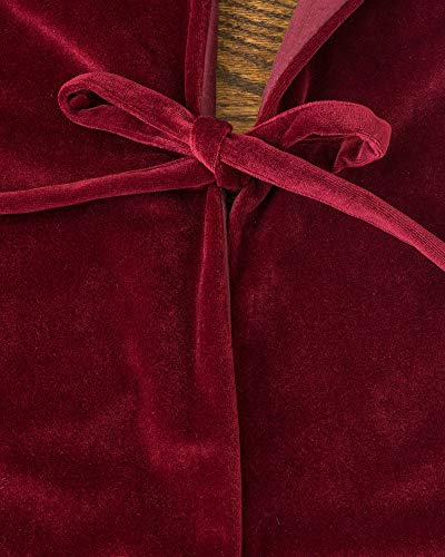 Balsam Hill Luxe Embroidered Velvet Tree Skirt, 60 inches, Wine | The Storepaperoomates Retail Market - Fast Affordable Shopping