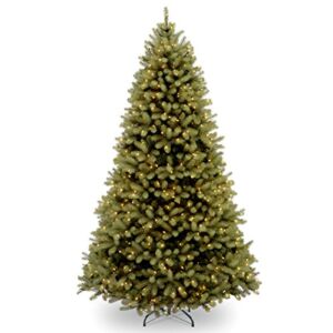 National Tree Company Pre-Lit ‘Feel Real’ Artificial Full Downswept Christmas Tree, Green, Douglas Fir, White Lights, Includes Stand, 6 Feet
