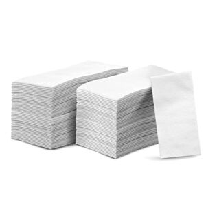 [200 Count] Linen-Feel Guest Towels – Disposable Cloth Dinner Napkins, Bathroom Paper Hand Towels, Wedding Napkins