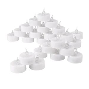 SOLUSTRE 36 Pcs Flameless LED Light Candles Battery Operated Flameless LED Tea Light Transparent Core Simulation Candle Lamp for Decoration, Warm White