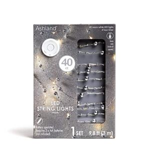 12 Pack: 40ct. Warm White Silver Pearl LED String Lights by Ashland®