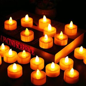 Flameless Candles, LED Tea Light Candles With Battery-Powered wedding Candles Decorations For Parties Events Tealight Candles (24 Pack)