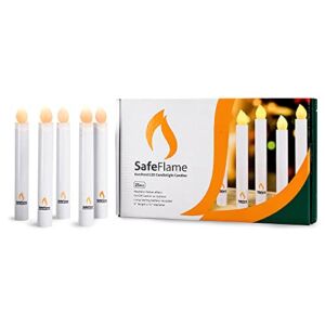 SafeFlame Flameless Hand Held LED Flickering Amber Battery Candles – Church Service, Candlelight Vigil – AAA Batteries Included (Pack of 25)