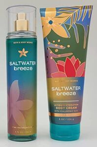 Bath and Body Works – Saltwater Breeze – Fine Fragrance Mist and Ultra Shea Body Cream – Full Size –2020