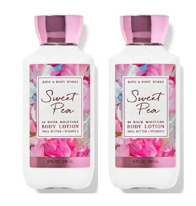 Bath and Body Works 2 Pack Sweet Pea Super Smooth Body Lotion 8 Oz