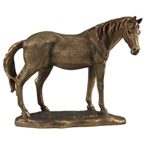 Comfy Hour Farmhouse Collection Resin 8″ Brown Copper Horse Desktop Decoration