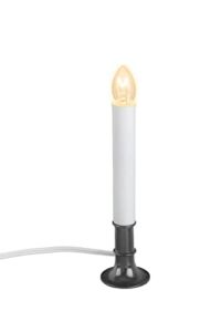 Xodus Innovations AC1180 Electric Plug-in 8.25 inch Flameless Window Candle with Dusk to Dawn Light Sensor Timer, Nickel Colored Base