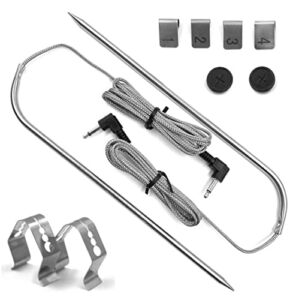 2-Pack Replacement Meat Probes for Masterbuilt Gravity Series 560/800/1050XL and Digital Charcoal Grill & Smoker with 4 Numbered Tags, 2 Grommets, 2 Probe Clips by Meatender