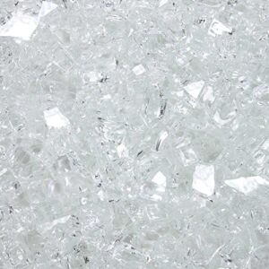 Ultra Clear, 1/4″ Tempered Fire Glass in Diamond Starlight | 10 Pound Jar, by Celestial Fire Glass