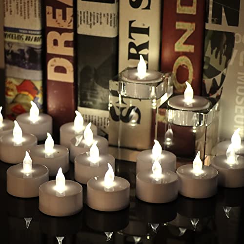 Eloer Tea Lights, LED Flameless Candles 24 Pack Warm White Battery Operated Flickering Candles 200+ Hours Ideal for Home Decorations Wedding Christmas Halloween Outdoor Parties | The Storepaperoomates Retail Market - Fast Affordable Shopping